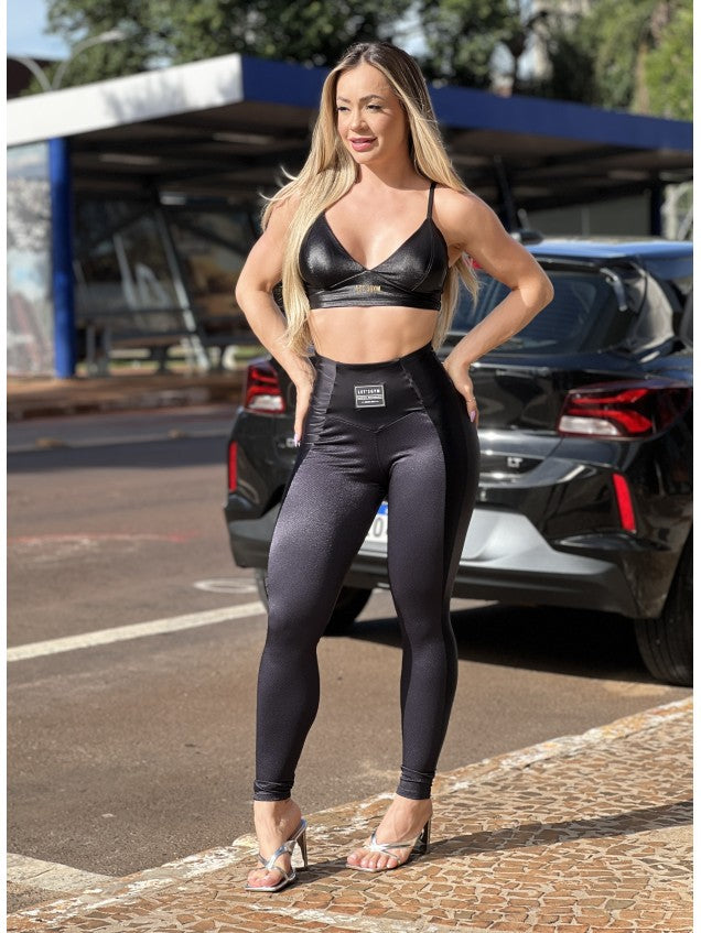 Conjunto Top + Legging In Black Preta
