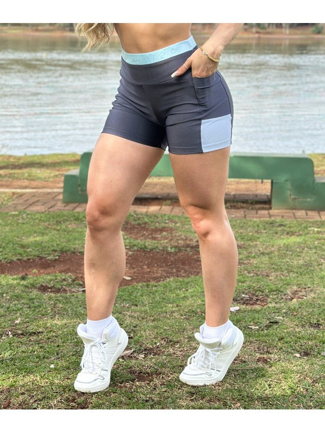 Conjunto Top + Short Legacy Carbox Branco e Azul